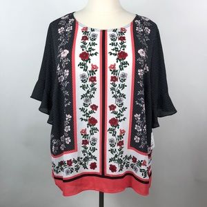 NWT Liz Claiborne Dolman Black Blouse Top Size 3X